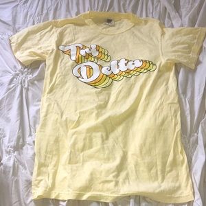 Yellow tri Delta Comfort Colors Delta Delta Delta